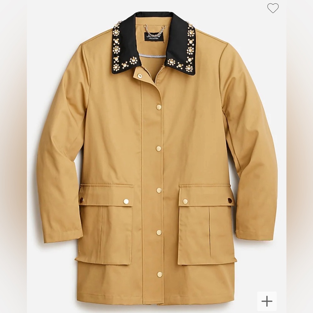 J. Crew Collection Barn Jacket with embellished collar